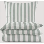 hessnatur Renforcé Bettwäsche-Set CANNES aus Bio-Baumwolle - grün - Größe 135x200 / 40x80 cm