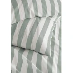 hessnatur Renforcé Bettwäsche-Set CANNES aus Bio-Baumwolle - grün - Größe 135x200 / 40x80 cm