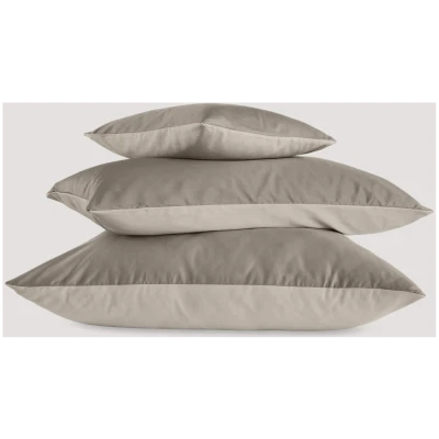 hessnatur Satin Wende-Kissenbezug aus Bio-Baumwolle - beige - Größe 40x40 cm