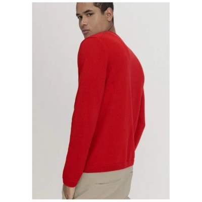 hessnatur V-Pullover Regular aus reiner Bio-Baumwolle mit Bio-Merinowolle