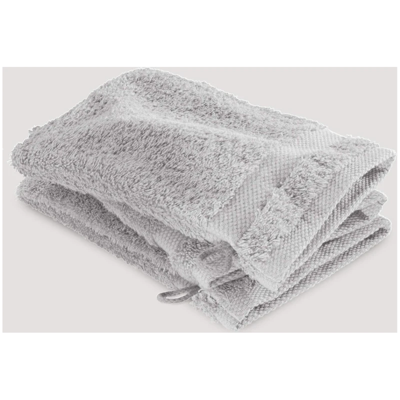 hessnatur Waschhandschuh im 3er-Pack aus Bio-Baumwolle - grau - Größe 15x20 cm