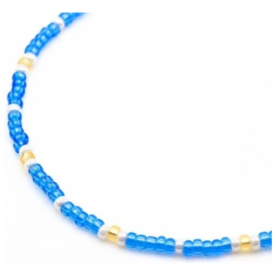 juni Blaues Perlenarmband "Wave"