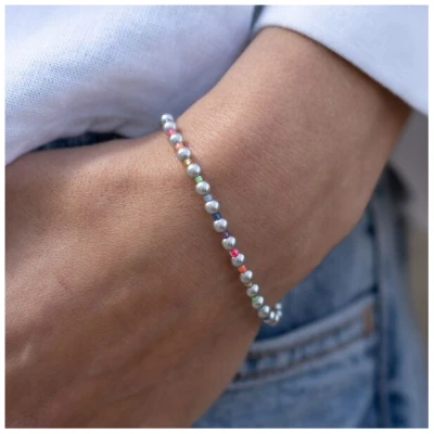 juni Perlenarmband Rainbow