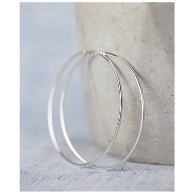 pikfine 925er Silber Creolen // 57 mm