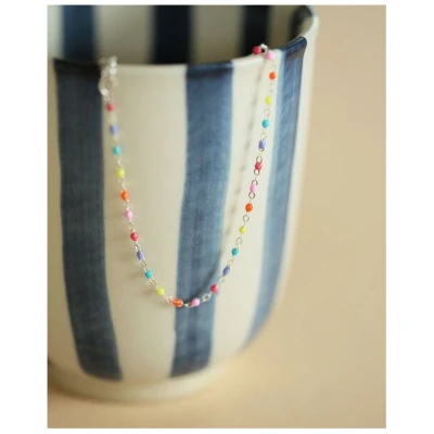 pikfine Buntes Perlenarmband "Lumi" / silber oder vergoldet