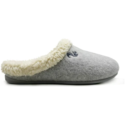thies Damen vegan Hausschuhe Cozy Hellgrau