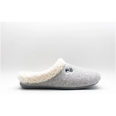 thies Damen vegan Hausschuhe Cozy Hellgrau