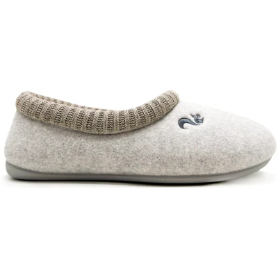 thies Damen vegan Hausschuhe Cozy Home Hellgrau (W/X)