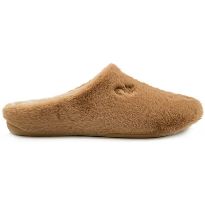 thies Damen vegan Pantoffel Flauschig Kamel