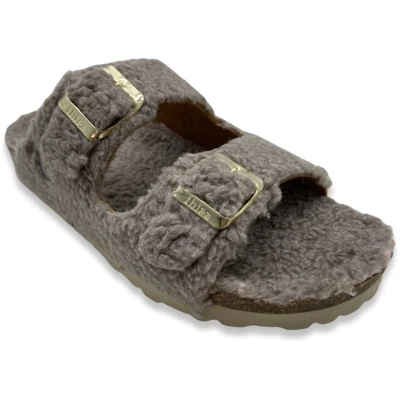 thies Damen vegan Sandale Eco Teddy Taupe