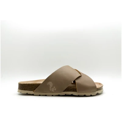 thies Damen vegan Sandalen Kreuz Elefant Grau