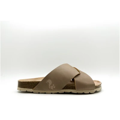 thies Damen vegan Sandalen Kreuz Elefant Grau