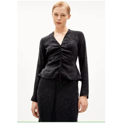 ARMEDANGELS Damen vegan Bluse Anayaa Jacq Schwarz
