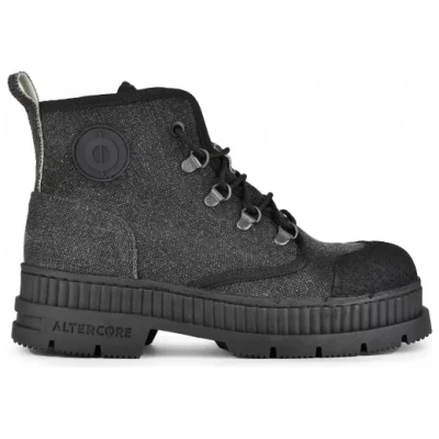 Altercore Damen vegan Stiefel Dent Dark Gray