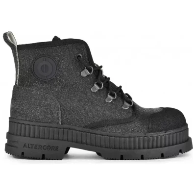 Altercore Damen vegan Stiefel Dent Dark Gray