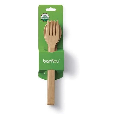 Bambus Besteck Set aus Messer, Gabel und Löffel 18,5cm Länge