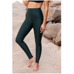 Inaska Damen vegan Leggings High Waist Chill Nature DunkelgrÃ¼n