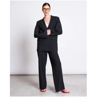 JAN 'N JUNE Damen vegan Blazer Mit Geschlitztem RÃ¼cken Jels Schwarz
