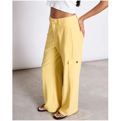 JAN 'N JUNE Damen vegan Cargohose Fano Butterblume
