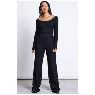JAN 'N JUNE Damen vegan Hose Smilla Schwarz