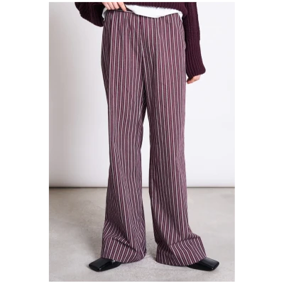 JAN 'N JUNE Damen vegan Hose Soby Kirsche Lack/Weiß