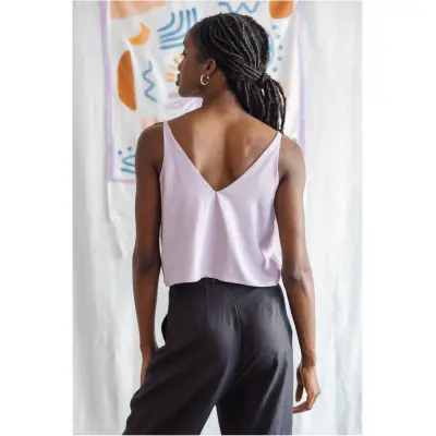 GORG Damen Cropped Top - Geripptes Bio-Baumwolle & Tencel Modal Tanktop