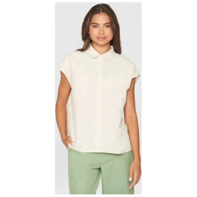 KnowledgeCotton Apparel Bluse - Sleevless shirt- aus einem Baumwolle/Leinen Mix