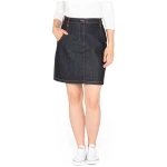 Kurzer Jeansrock mit Kontrastnähten aus reiner Bio-Baumwolle, jeansblau 36