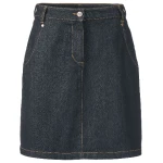 Kurzer Jeansrock mit Kontrastnähten aus reiner Bio-Baumwolle, jeansblau 36