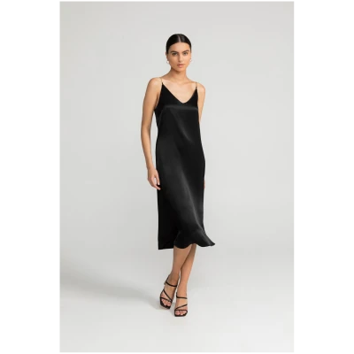 LOVJOI Damen vegan Kleid Elanie Schwarz