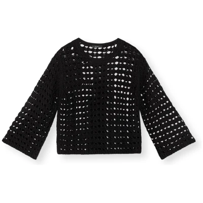 LOVJOI Damen vegan Pullover Ysabela Schwarz
