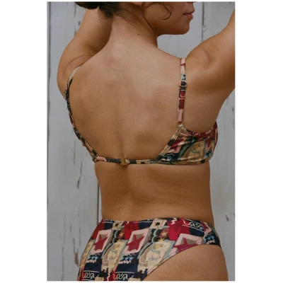 NÃ©nÃ©s Damen vegan Bikinioberteil Manon Bralette Graffiti Print Multicolor