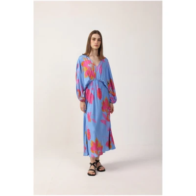 Neu Nomads Damen vegan Kleid Helena Floral Rosa Mohnblumen Multicolor