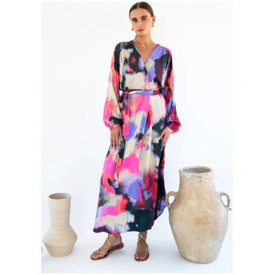 Neu Nomads Damen vegan Kleid Sunita Big Gem Print