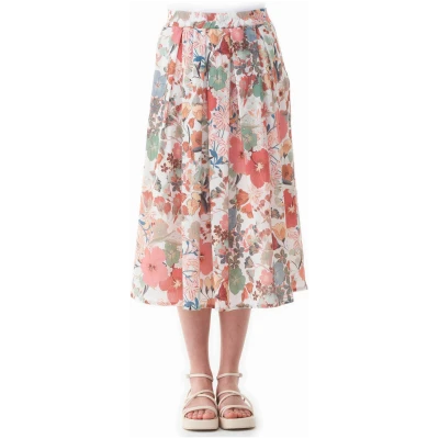 ORGANICATION Damen vegan Maxirock Voile Mit Floralem Muster