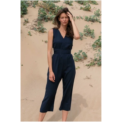 Widda Damen vegan Jumpsuit Anibas Dunkelblau