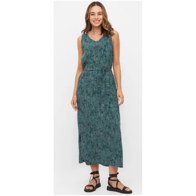 Widda Damen vegan Kleid Vani Waldblau/Petrol