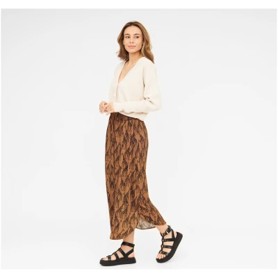 Widda Damen vegan Rock Julip Giraffe Print Ocker