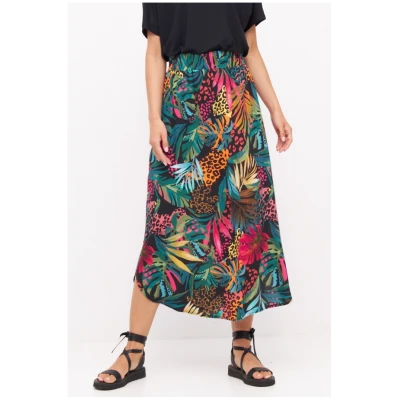 Widda Damen vegan Rock Julip Tropic Gemustert Mehrfarbig