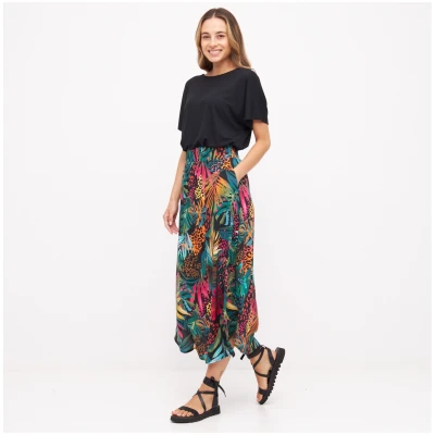 Widda Damen vegan Rock Julip Tropic Gemustert Mehrfarbig