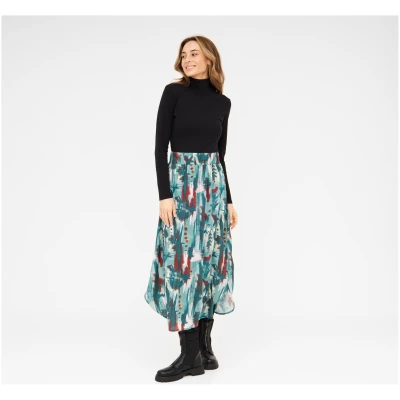 Widda Damen vegan Rock Julip Watercolor Print Multicolor