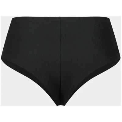 erlich textil Casual Cotton High Waist Brazil String für Frauen aus Baumwolle (aus kontrolliert biologischem Anbau) in schwarz