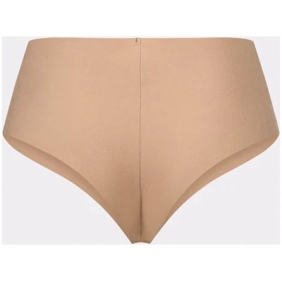 erlich textil Casual Cotton High Waist Brazil String für Frauen aus Baumwolle (aus kontrolliert biologischem Anbau) in ton