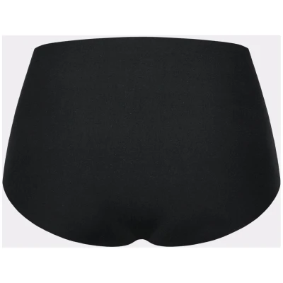 erlich textil Casual Cotton High Waist Slip für Frauen aus Baumwolle (aus kontrolliert biologischem Anbau) in schwarz