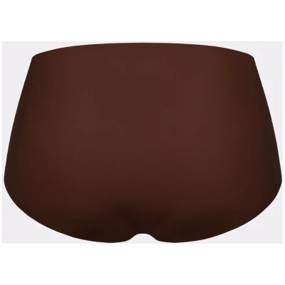 erlich textil Casual Cotton High Waist Slip für Frauen aus Baumwolle (aus kontrolliert biologischem Anbau) in umbra