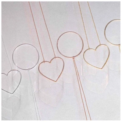 fejn jewelry Kette 'big heart' - mit großem Herz
