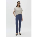 hessnatur Damen Chino Straight Leg Regular aus Bio-Baumwolle - blau - Größe 36