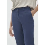 hessnatur Damen Chino Straight Leg Regular aus Bio-Baumwolle - blau - Größe 36