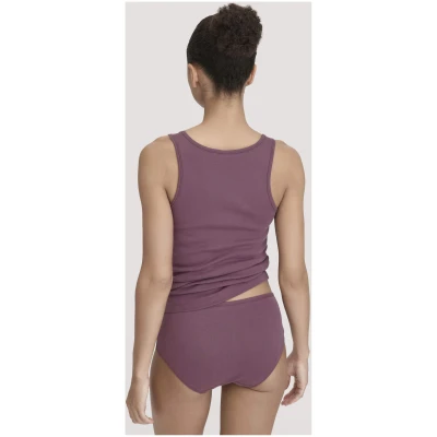 hessnatur Damen Panty Regular Cut im 2er-Pack PURE COTTON aus Bio-Baumwolle - lila - Größe 34