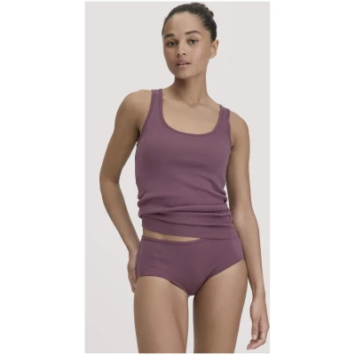 hessnatur Damen Panty Regular Cut im 2er-Pack PURE COTTON aus Bio-Baumwolle - lila - Größe 34